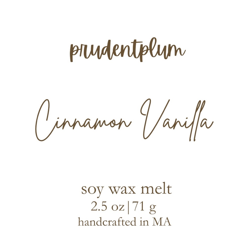 Cinnamon Vanilla Soy Wax Melt 2.5 oz | Melts For Wax Warmer - Picture 2 of 4